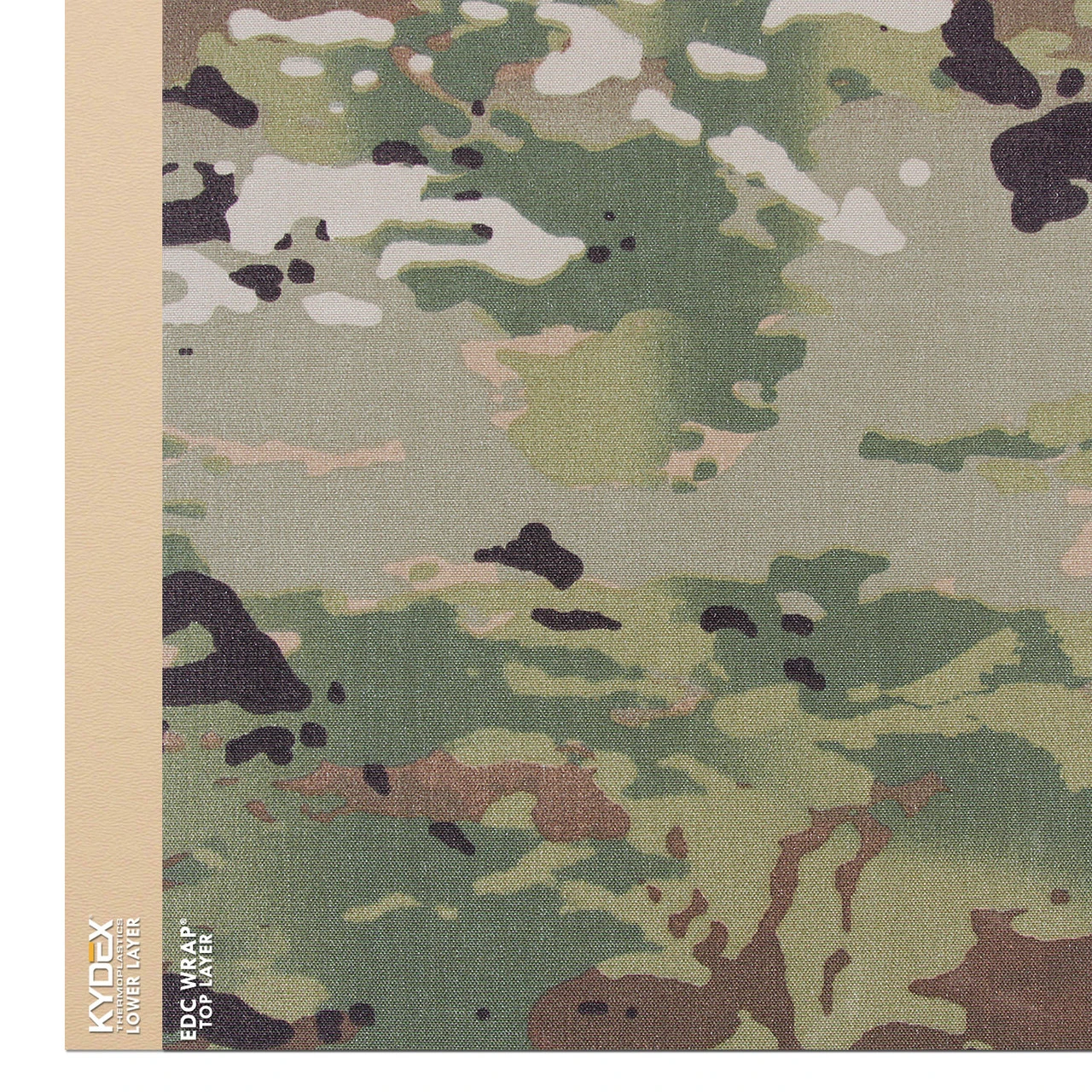 KYDEX® Sheet - EDC Wrapped - MULTICAM® Original - Desert Tan - (.080) - (1ft x 1ft)