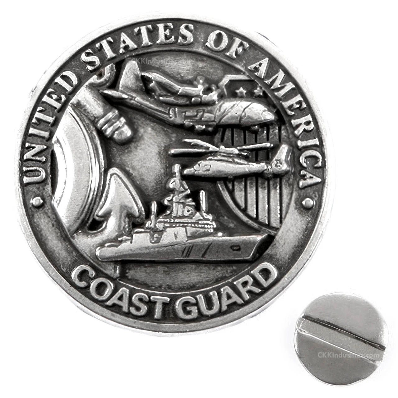 Coast Guard Swag Hole Medallion - Sheath Concho