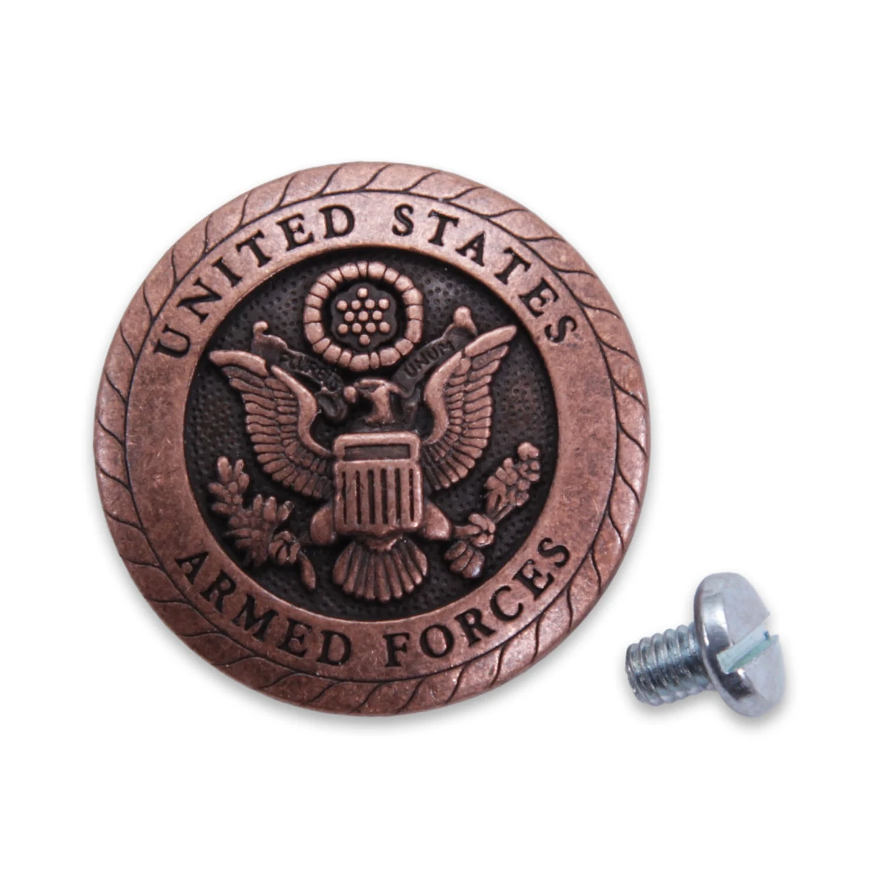 Armed Forces Swag Hole Medallion - Sheath Concho