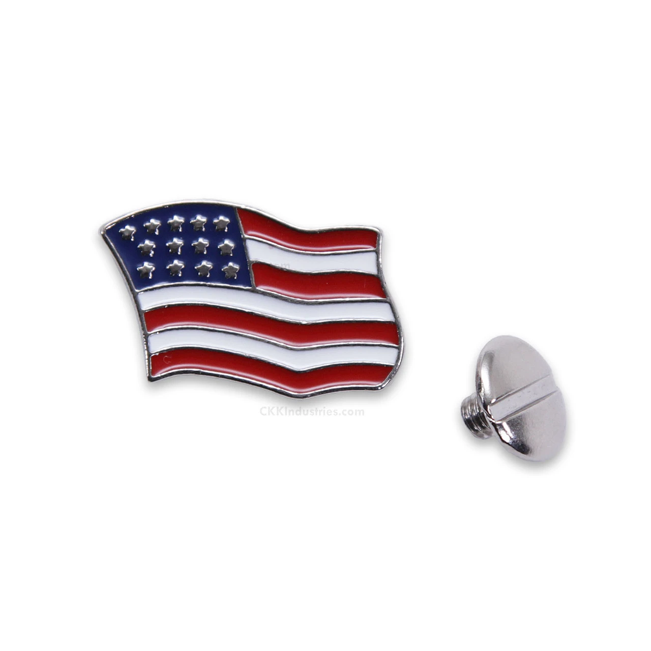USA Flag Swag Hole Medallion - Sheath Concho