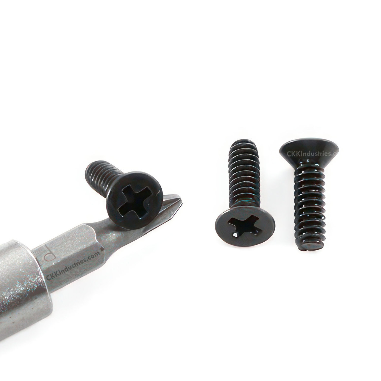 4-40 Screws - Flat Head (Phillips) - Black Oxide