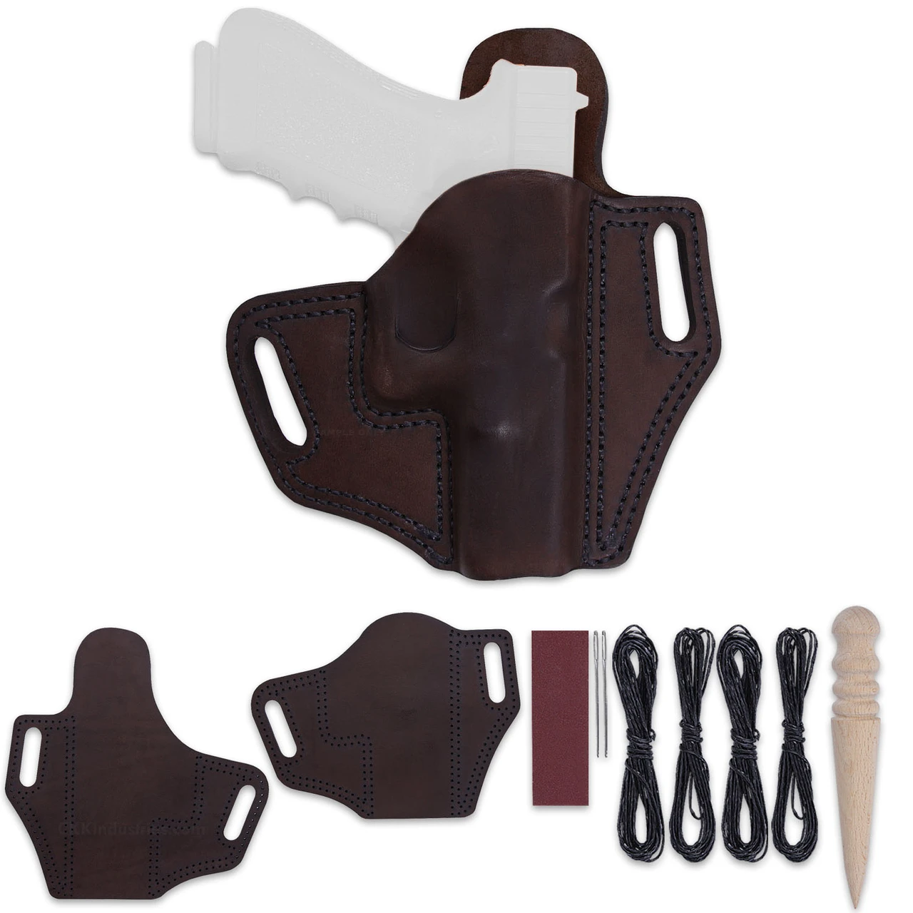 Leather Holster Kits - for Glock 17 - Pancake Design - (Right Hand Carry)