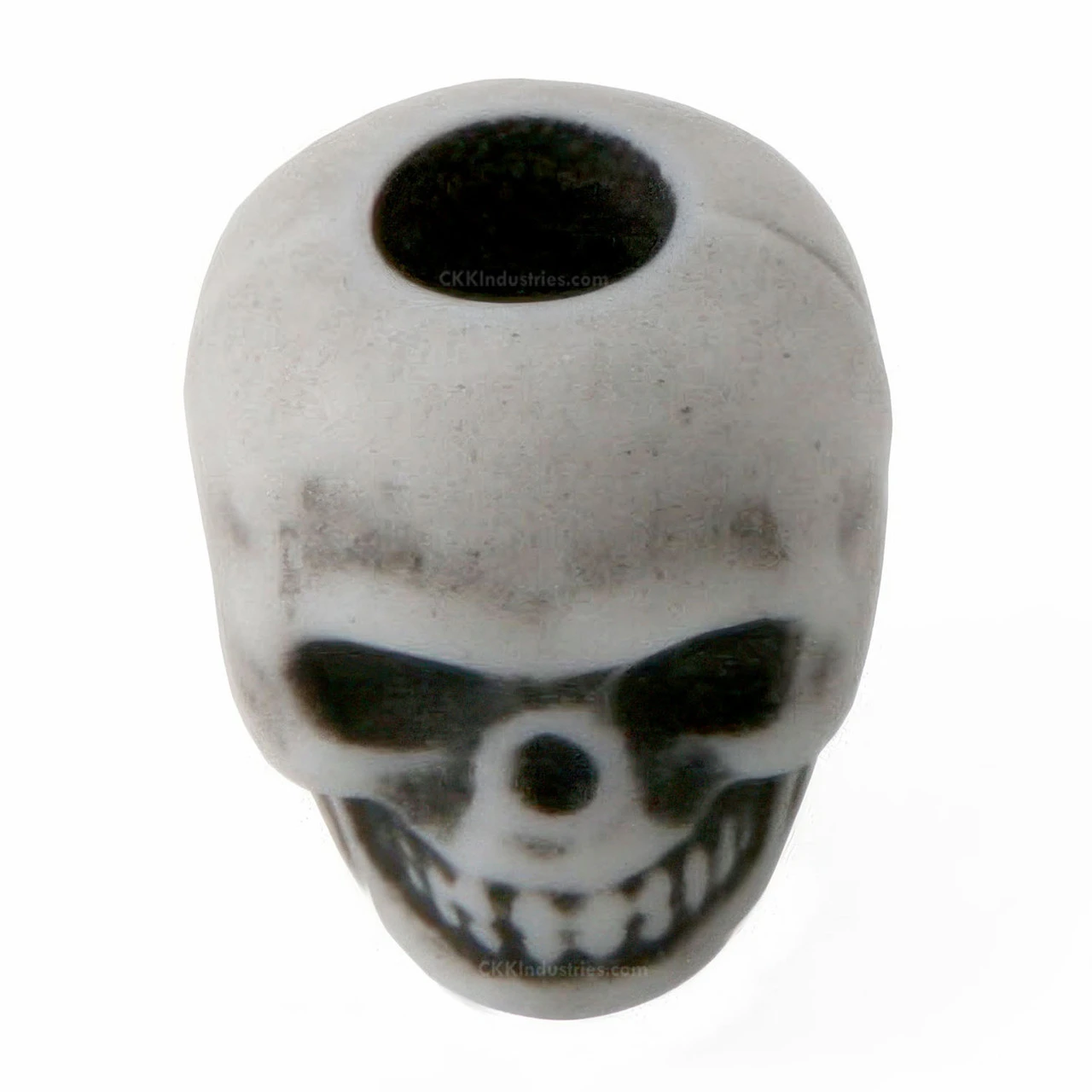 Skull Bead - Gray Plastic - (10 pack)