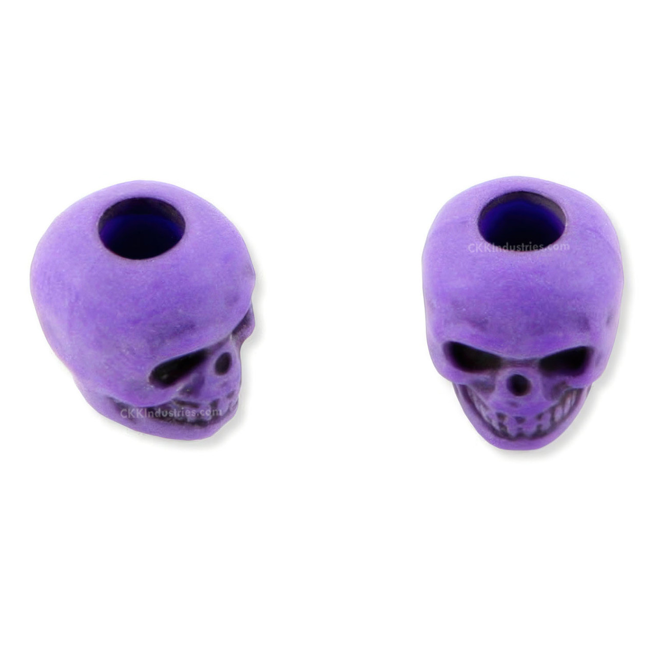 Bead - Skull - (Premium) - Neon Purple - (1ea)