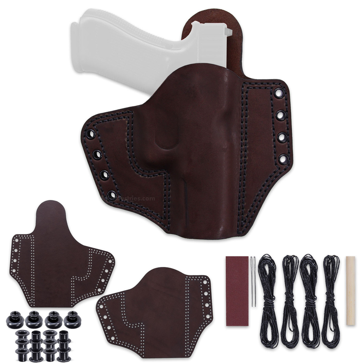 Leather Holster Kits - for Glock 17L Gen3 - Belt Clip Design - (Right Hand Carry)
