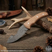 Ace Gut Hook (USA Damascus) - DIY Knife Kit - (w/Handle Combos)