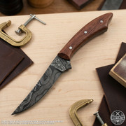 Cuda (USA Damascus) - DIY Knife Kit - (w/Handle Combos)