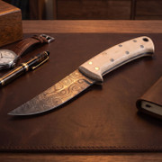Jim Dandy (USA Damascus) - DIY Knife Kit - (w/Handle Combos)