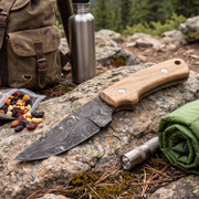 Traveler (USA Damascus) - DIY Knife Kit - (w/Handle Combos)