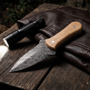 Pygmy Dagger (USA Damascus) - DIY Knife Kit - (w/Handle Combos)