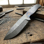 USA Carbon Damascus - 416 Layer - (52100/5160/203E/15n20) - (.075 x 1.5 x 15.5) - (Lot 925-01)