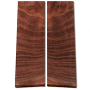 Curly Walnut Wood - Handle Scale Set - (Presentation Grade) - (Natural) - (5.00in x 1.50in x 0.25in)