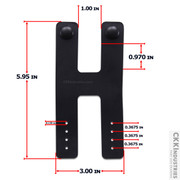 IWB HD Rubber Belt Loops - Double Strap (Black)