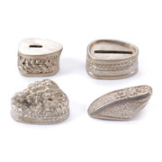 Fruit Motif Guard, Pommel & Scabbard Set - Nickel Silver