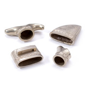 Guard/Pommel/Scabbard Set - Leaf Motif Engraved Set - Nickel Silver