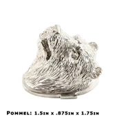 Pommel - Bear Head - Nickel Silver