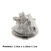 Pommel - Bear Head - Nickel Silver - Satin Finish