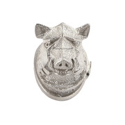 Pommel - Boar Head w/Satin Finish - Nickel Silver