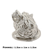 Pommel - Celtic Bear Head - Nickel Silver