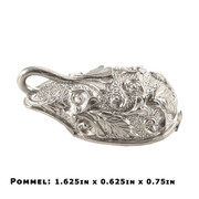 Pommel - Floral Loop Cap I - Nickel Silver