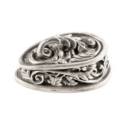 Floral Loop Cap Pommel II - Nickel Silver - 1-1/2in