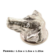 Pommel - German Shorthaired Pointer Head - Nickel Silver