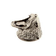 Pommel - Growling Bear Head - Nickel Silver