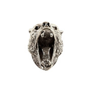 Pommel - Growling Bear Head - Nickel Silver