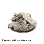 Pommel - Lynx Head - Nickel Silver