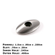 Pommel - Radiused Oval - Stainless Steel - (Harvey Dean Design)