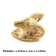 Pommel - Ram Head - Bronze