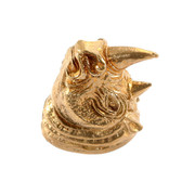 Rhino Head Pommel - Bronze - Fully Engraved