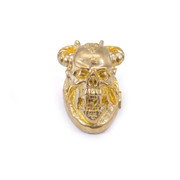 Pommel - Skull With Horns - Brass