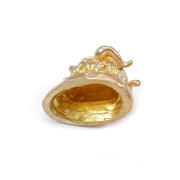 Pommel - Skull With Horns - Brass