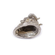 Pommel - Skull With Horns - Nickel Silver