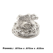 Pommel - Standing Bear Design - Nickel Silver