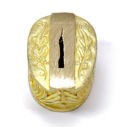 Guard - Floral Scroll - (1.18 x .750 x .465) - [0.63 x 0.06 slot] - Brass