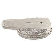 Guard - Floral Scroll IV - (1-1/2 x 5/8 x 1/2) - [0.59 x 0.075 slot] - Nickel Silver