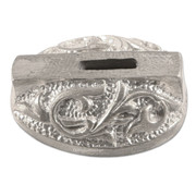 Guard - Floral Scroll VIII - (1-1/8 x 7/8 x 1/2) - [0.355 x 0.075 slot] - Nickel Silver
