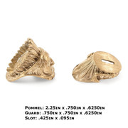 Pommel/Guard Set - American Indian Chief Set - Bronze