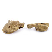 Pommel/Guard Set - Bear Head and Paw - Bronze