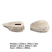 Pommel/Guard Set - Engraved Celtic Knot Set I - Nickel Silver