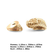 Pommel/Guard Set - Engraved Cobra - Bronze
