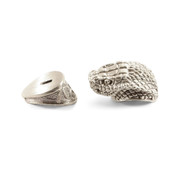 Engraved Cobra Pommel & Guard Set - Nickel Silver