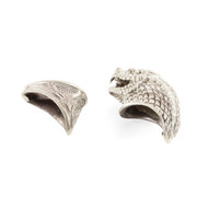 Pommel/Guard Set - Engraved Cobra - Nickel Silver