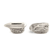 Pommel/Guard Set - Engraved Duck Set - Nickel Silver