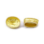 Pommel/Guard Set - Engraved Floral Scroll Set - Brass