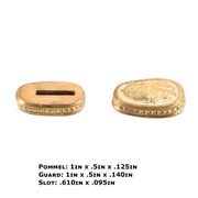 Pommel/Guard Set - Engraved Fox Set - Bronze