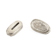 Pommel/Guard Set - Engraved Fox Set - Nickel Silver