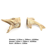 Pommel/Guard Set - Engraved Pike Set - Bronze